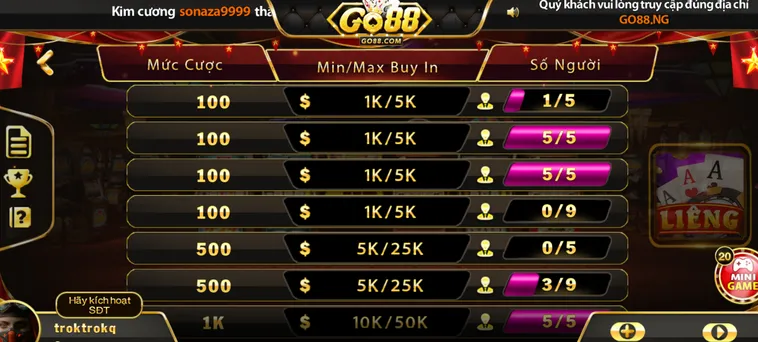 Khám Phá Sảnh Liêng Tại Go88 Với Cơ Hội Nhận Thưởng Cực Lớn