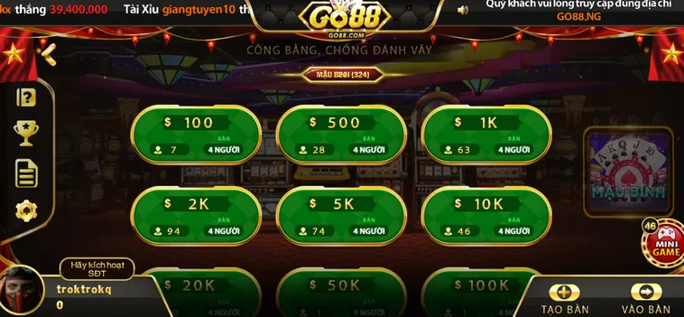 Tham Gia Chiến Thuật Mậu Binh Tại Go88 Để Nhận Thưởng Lớn Mỗi Ngày