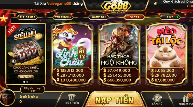 Danh Mục Game Nổ Hũ Go88 Đẳng Cấp Với Những Phần Quà Giá Trị Khủng