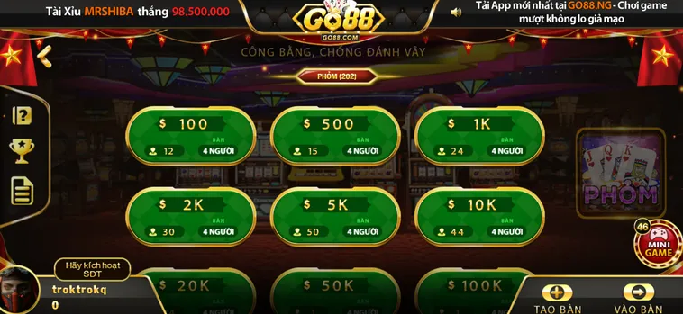 Trải Nghiệm Đỉnh Cao Sân Chơi Phỏm Tại Go88 Dành Cho Các Cao Thủ