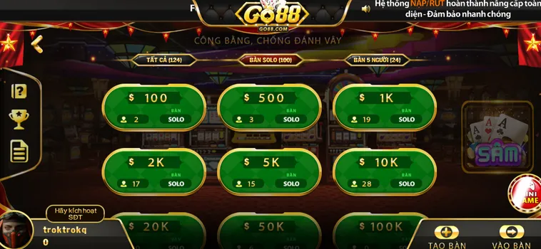 Khám Phá Sức Hút Đỉnh Cao Của Tựa Game Sâm Lốc Tại Go88 Siêu Hấp Dẫn