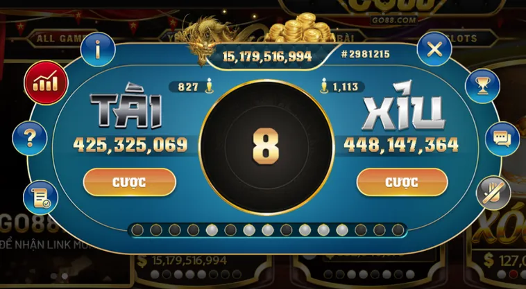 Chinh Phục Đỉnh Cao Casino Sicbo Tài Xỉu Sảnh Rồng Tại Go88 Thưởng Lớn
