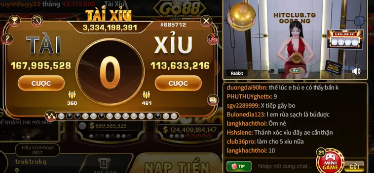 Trải Nghiệm Đỉnh Cao Tài Xỉu Livestream Tại Go88 Với Tỷ Lệ Thắng Cược Khủng