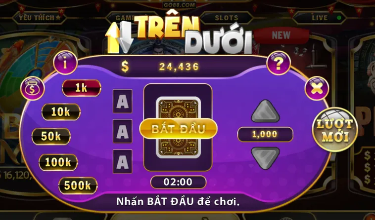 Minigame Trên Dưới Tại Go88 Trải Nghiệm Trò Chơi Giải Trí Tốc Độ Đỉnh Cao