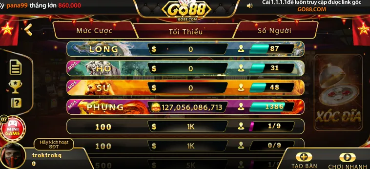 Đỉnh Cao Trải Nghiệm Casino Xóc Đĩa Tại Go88 Thưởng Lớn Uy Tín Nhất